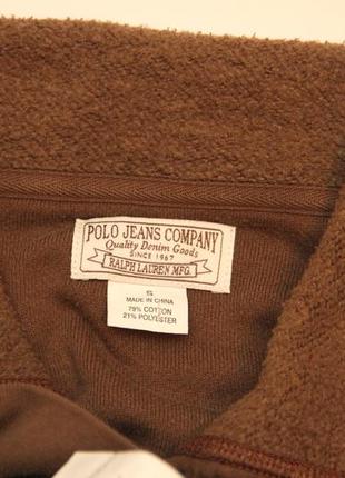 Polo ralph lauren  reversed fleece рр m sample флисовая куртка garment dyed4 фото