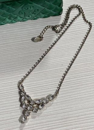 Ожерелье колье бусы винтаж чехия кристаллы