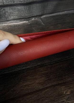 Жіночий шкіряний гаманець червоний, горизонтальний, місткий8 фото