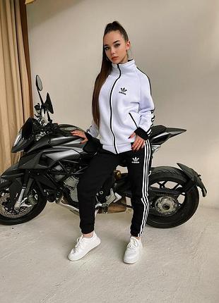 Спортивный зимний костюм унисекс adidas ( белый / красный / черный ) ( s - xxl )