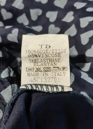 Шелковая блуза батал на вискозной подкладке размер 46/48, итальялия10 фото