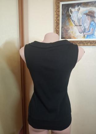 Базовая черная майка футболка блуза хлопок4 фото