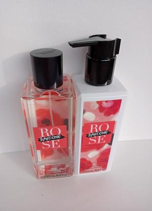 Victoria's secret подарунковий парфумований набір hardcore rose хардкор троянда