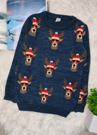 Новорічний светр дитячий новорічний светр з оленями tu р.1164 фото