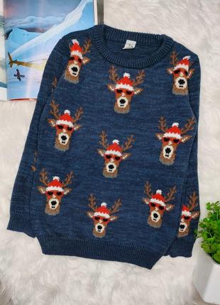 Новорічний светр дитячий новорічний светр з оленями tu р.116