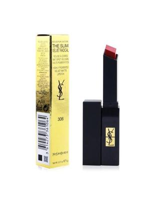 Yves saint laurent rouge pur couture the slim velvet radical 306 testeur