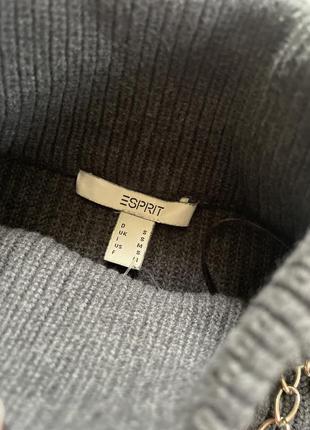 Тепла в’язана сіра сукня, esprit оригінал, трендове міні плаття7 фото