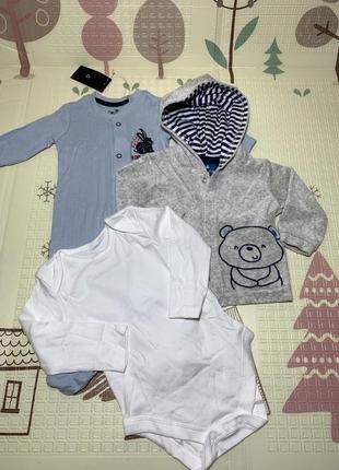 Лот одежды для мальчика/ комплект одежды для мальчика/ боди/ велюровый костюм/ кофтинка/ штанишки3 фото