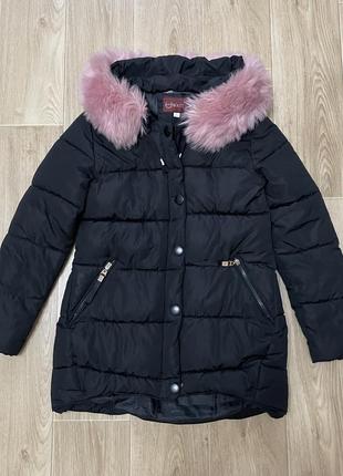 Куртка/пуховик с искусственным мехом