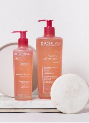 Bioderma créaline( sensibio ) gel moussant очищувальний гель