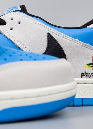 Шикарные стильные кроссовки "nike sb dunk low x travis scott playstation"4 фото