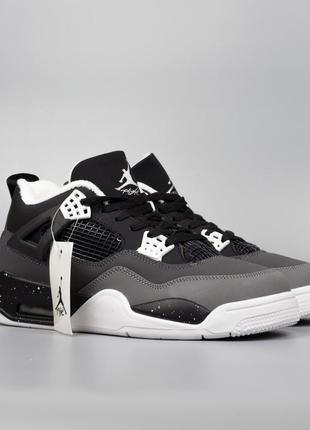 Шикарні зимові кросівки "nike air jordan 4 retro fur winter"1 фото