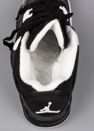 Шикарні зимові кросівки "nike air jordan 4 retro fur winter"4 фото