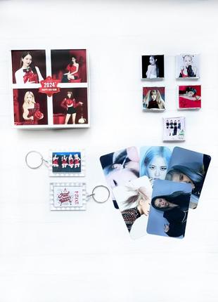Подарочный новогодний набор  мини бокс k-pop black pink magic box