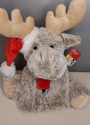 Мягкая игрушка новогодний лось bauer
