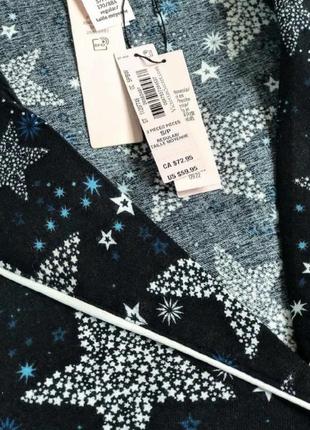 Фланелева піжама flannel long pj set black stars, victoria’s secret6 фото