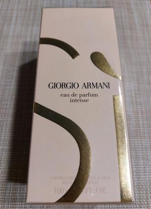 Парфюмированная вода для женщин giorgio armani si eau de parfum intense 100ml2 фото