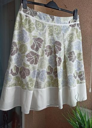 Красивая летняя юбка миди из натуральной ткани 100% котон2 фото