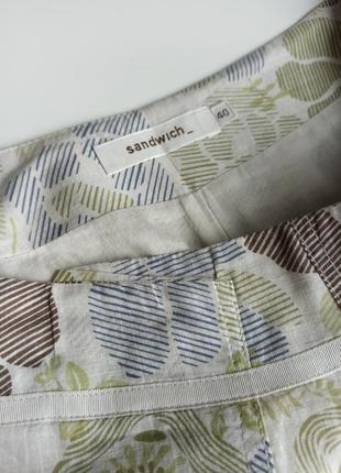 Красивая летняя юбка миди из натуральной ткани 100% котон5 фото