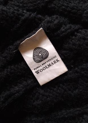 Женский теплый шерстяной свитер кофта под шею9 фото