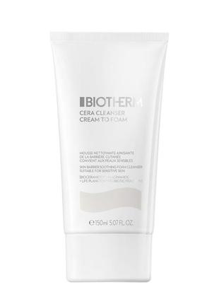 Очищающая крем-пенка для лица biotherm cera cleanser cream to foam 150 ml