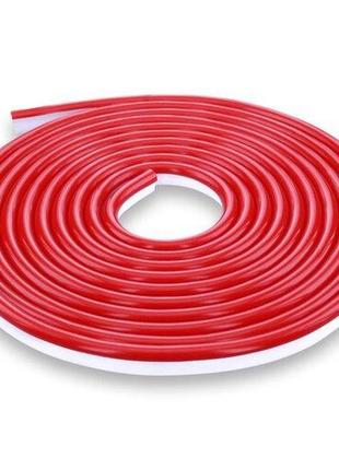 Світлодіодна стрічка neon 220в jl 2835-120 r ip65 червоний, герметична, 1м