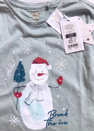 Нова новорічна кофта реглан дівчинці сніговик ⛄️ 98-104 см cool club2 фото
