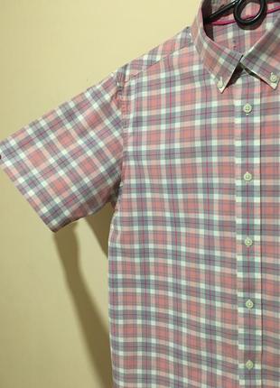 Рубашка fred perry small check short sleeve shirt - m5 фото