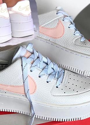 Nike air force 1 sage white pink reflective