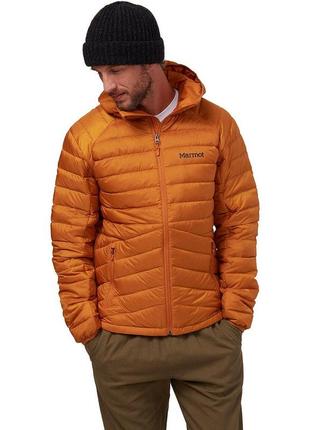 Пуховик marmot highlander down hoody (размер large, bronze)