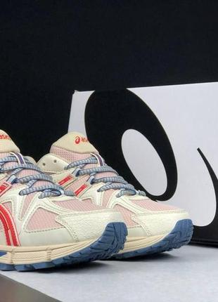 Кроссовки asics gel кросiвки бежеві з червоним3 фото