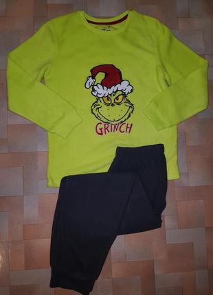 Мега теплая пижама, комплект флис гринч, grinch primark-pepperts 9-10 лет 140 см