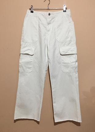 Штаны карго midi high-rise straight-fit cargo trousers - s6 фото