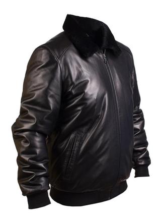 Чоловіча дублянка пілот із натуральної овчини arvis 2109 naturel siyah