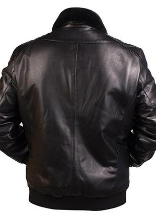 Чоловіча дублянка пілот із натуральної овчини arvis 2109 naturel siyah