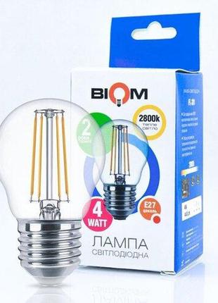 Свiтлодiодна лампа biom fl-301 g45 4w e27 2800k5 фото