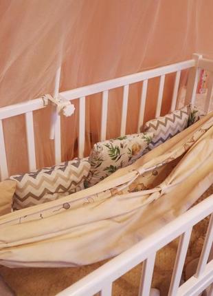 Гамак в дитяче ліжечко дитячий гамак з білочками1 фото