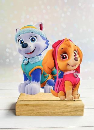 Ночник эверест и скай щенячий патруль с регулировкой света через пульт ду