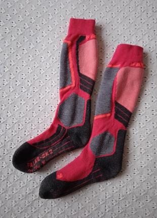Термо шкарпетки falke sk2 31-34 для дівчинки з мериносовою вовною високі лижні термо гольфи шкарпетки шерсть мериноса носки