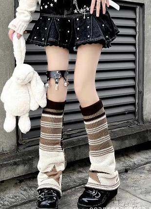 Гетры двухсторонние со звездой лолита готика гранж