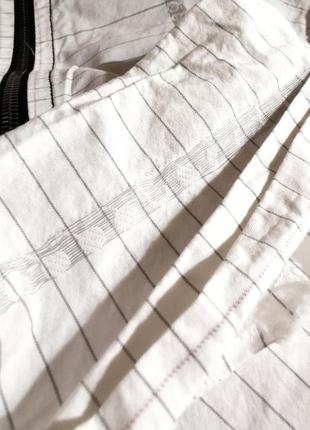 Плаття alexander mcqueen міді асиметричне в смужку стрейч-котон бавовна оригінал із баскою драпіруванням10 фото
