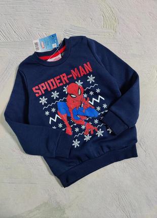 Новорічний світшот з принтом людина павук