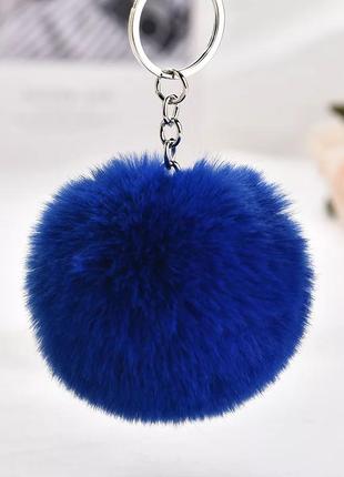 Брелок шар шарик мех меховой пушистый помпон на сумку ключи мячик яркий круглый