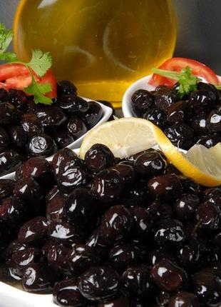 Турецькі оливки в'ялені чорні sele datca 500 г, оргінічні оливки 1,5 см "lv"2 фото