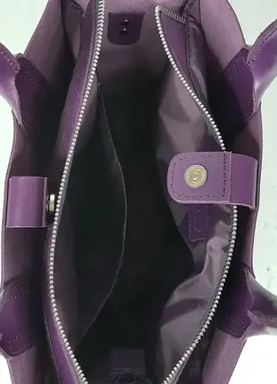 Сумка женская "соло" натуральная кожа, фиолетовая матовая