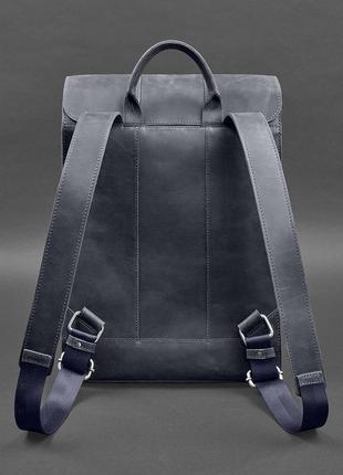 Кожаный рюкзак темно-синий crazy horse brit3 фото