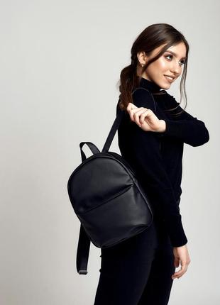 Женский компактный и удобный рюкзак sambag brix kqh  — чёрный2 фото