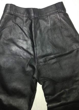 Кожа gigi pary leather italy штаны высокая посадка3 фото