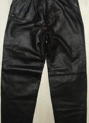 Кожа gigi pary leather italy штаны высокая посадка4 фото