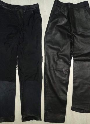 Кожа gigi pary leather italy штаны высокая посадка6 фото